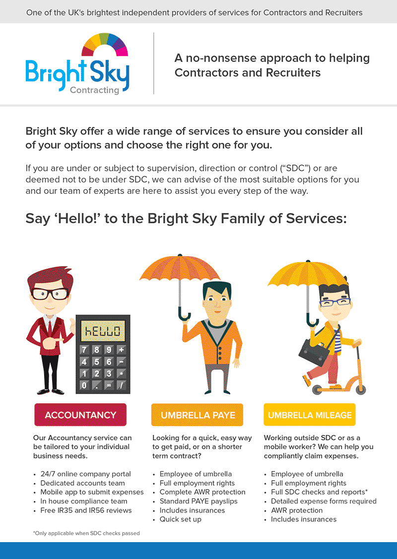 bright sky services flyer